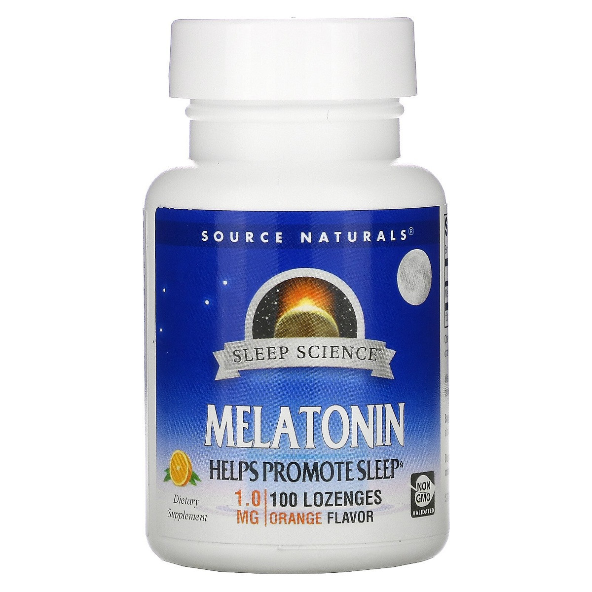 Мелатонин 1мг, Вкус Мяты, Sleep Science, Source Naturals, 100 таблеток для рассасывания - фото 1 - id-p1296272866