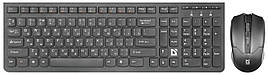 Комплект безпровідний (клавіатура + мишка) клавіатура + Мишка Defender Columbia C-775 Чорний