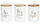 Набір (3шт) керамічних банок 650мл з бамбуковими кришками Tea Time, колір - білий із золотом BonaDi 304-905, фото 2