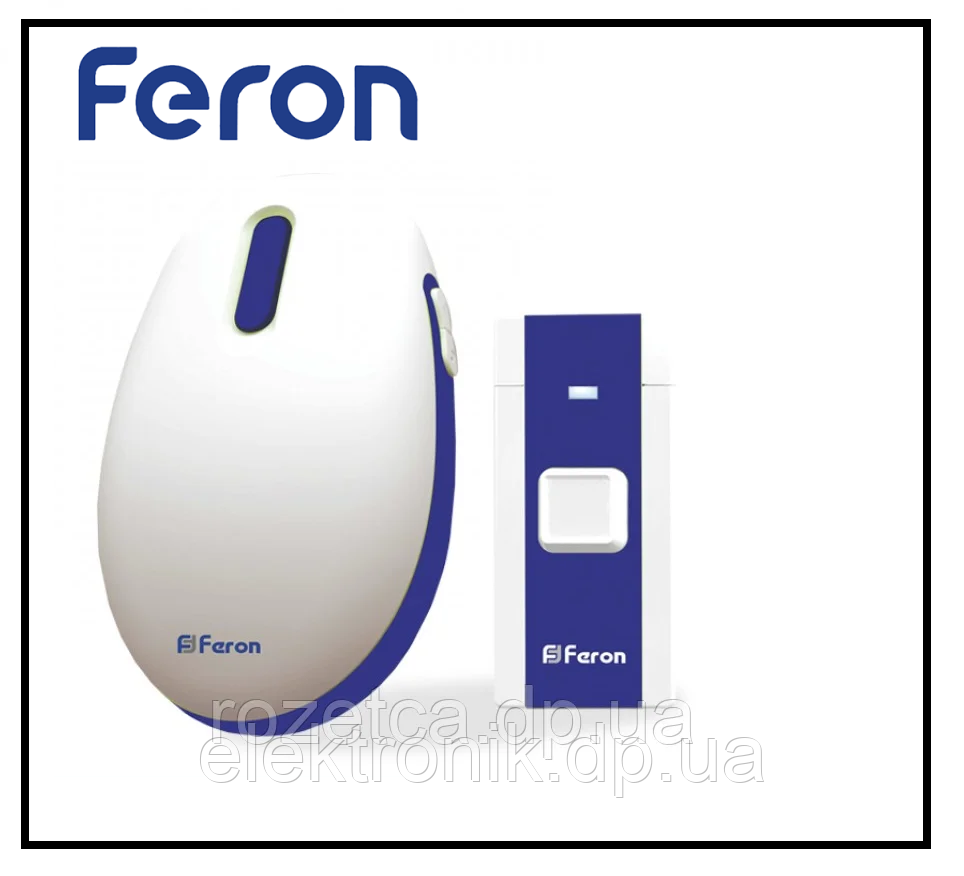 Бездротовий дзвінок на батарейках 36 мелодій Feron Е-375