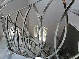  Перила для лестницы на второй этаж. Красивые, дизайнерские перила на лестницу в дом.  1