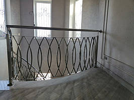  Перила для лестницы на второй этаж. Красивые, дизайнерские перила на лестницу в дом.  7