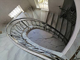  Перила для лестницы на второй этаж. Красивые, дизайнерские перила на лестницу в дом.  15