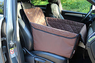 Автогамак-трансформер для собак Elegant Chocolate 1/3 заднього сидіння 45х145см