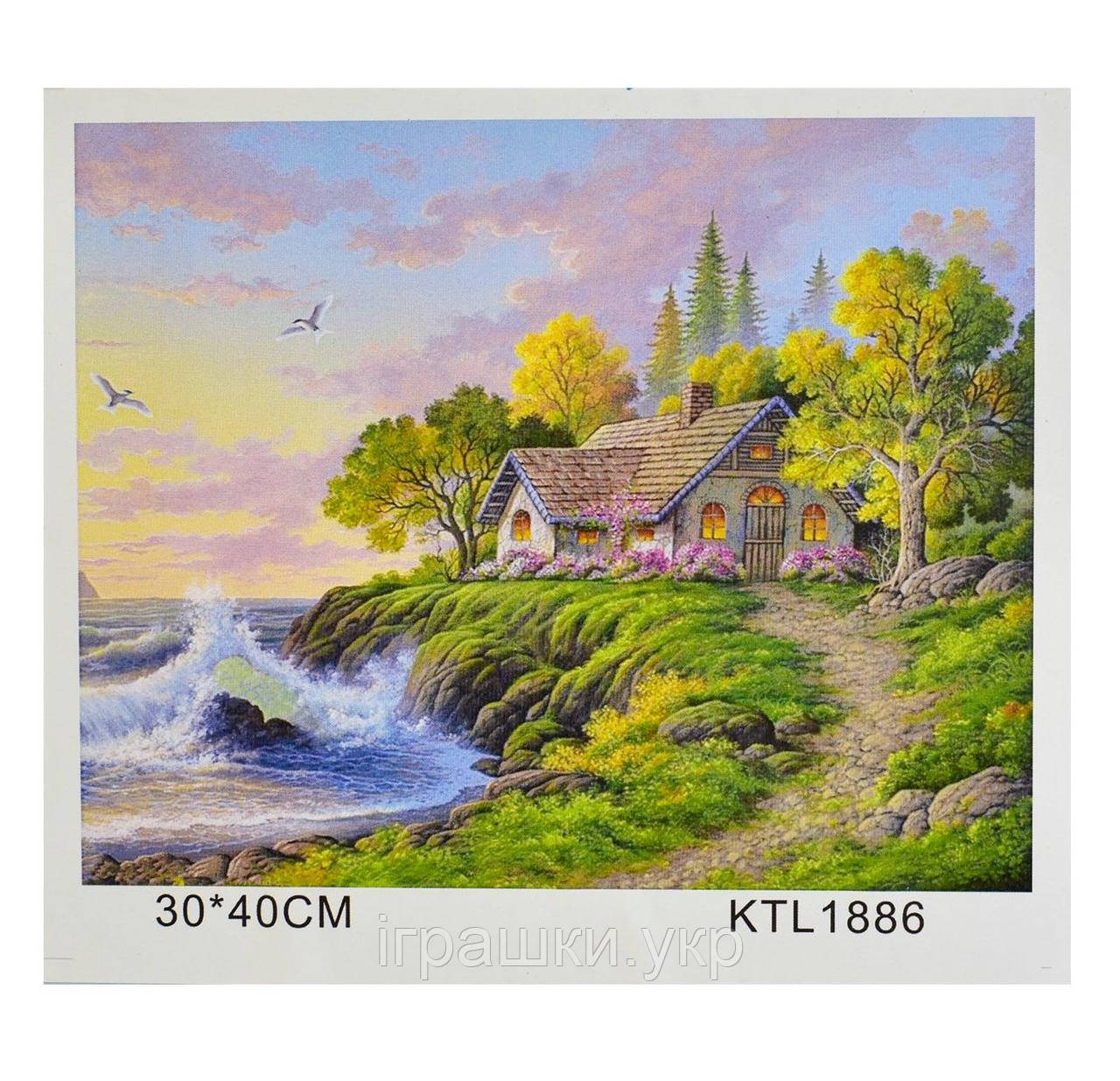 Картина за номерами KTL 1886 Природа в селі в коробці 40х30, фото 1
