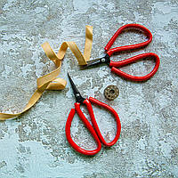 Ножницы швейные / цвет красный / длина 12 см ( длина лезвия 3 см )