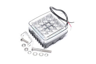 Фара LED прямокутна 27W, 16+36 ламп, 107*109мм, комб. промінь 12/24 V 6000 K, 3600 Lm (JUBANA) 453701084