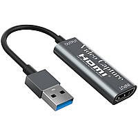 Зовнішня відеокарта відеозахоплення HDMI - USB для стрімів, запису екрану та оцифрування відео Addap VCC-02