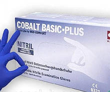 Рукавички нітрілові Cobalt basic plus блакитні без пудри розмір XL