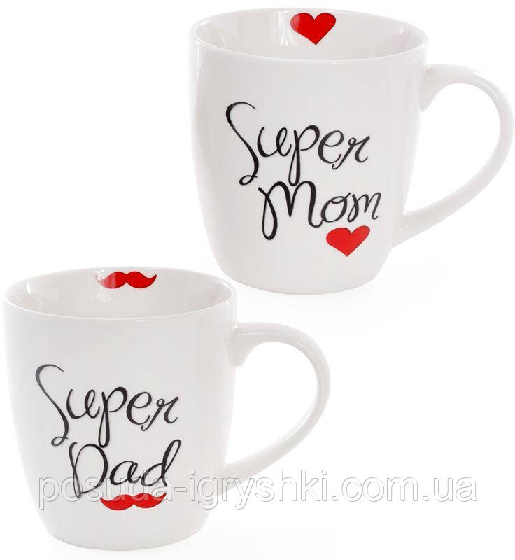 577-525 Кружка порцелянова "Моя супер сім'я" 520 мл "Super Dad"&Super Mom"