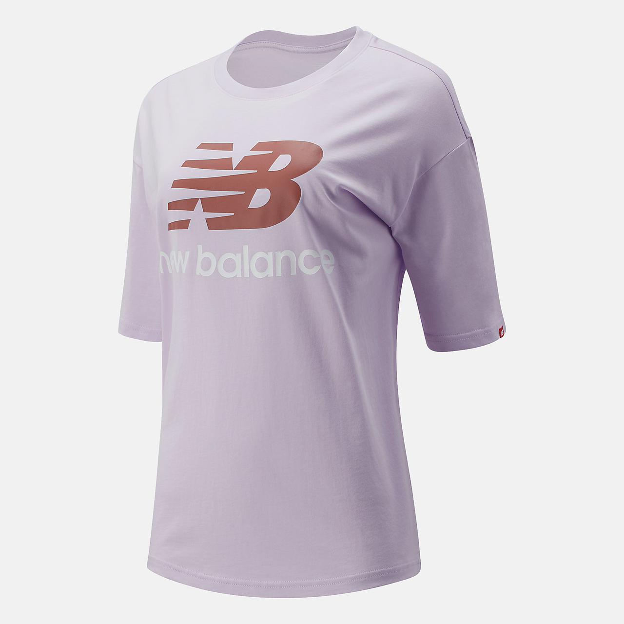 Футболка жіноча New Balance Essentials Stacked Logo арт.WT03519LIA колір: фіолетовий