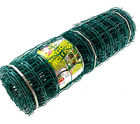 Сетка садовая пластиковая зеленая ячейка 85*95мм (квадрат) заборная 1*20 метров