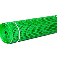 Сетка садовая пластиковая зеленая Клевер ячейка 20*20мм (квадрат) заборная 1,5*20 метров