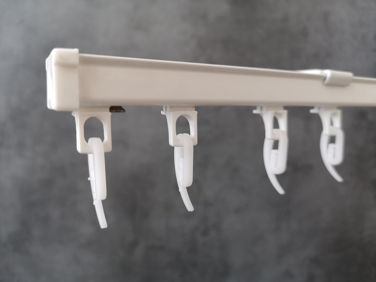 Стельовий карниз Quadrum KS одинарний алюмінієвий 100 см (кліпса), фото 1