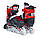 Дитячі спортивні ролики + захист + шолом Scale Sport. Чорно-червоні. Розмір 29-33, фото 2