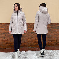 Жіноча куртка утеплена р.48 верх - плащівка не промокає Фабричний Китай