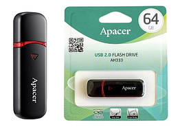 USB Флешнакопичувач 64 гб Black АН333 Apacer