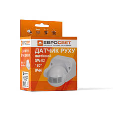 Датчик руху настінний ЕВРОСВЕТ SW-02 180° Білий 000057256, фото 3