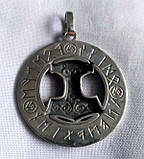 Молот Тора в Рунічному Колі з чорнінням скандинавський оберіг зі срібла 925 проби, фото 3