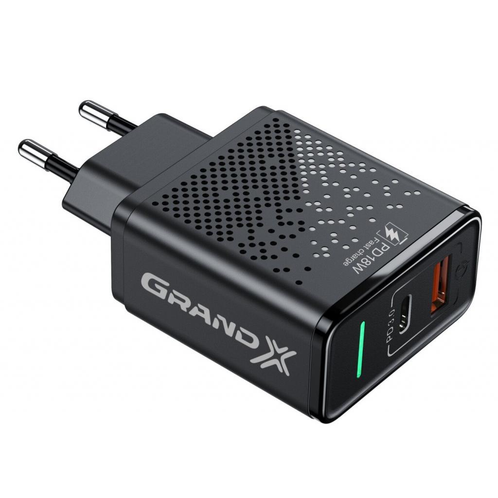 Зарядное устройство Grand-X Fast Сharge 6-в-1 PD 3.0, QС3.0, AFC,SCP,FCP,VOOC 1USB+1Type (CH-880) - фото 1 - id-p1573789029