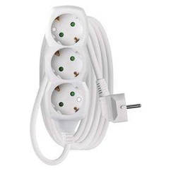 Фільтр живлення Emos (P0323R) 3 розетки, 1.5 мм2, 3 м, White