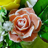Букет квітів із мила (7 великих троянд), фото 7