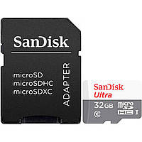 Карта пам'яті SanDisk microSD 32GB class 10 Ultra Light (SDSQUNR-032G-GN3MA)