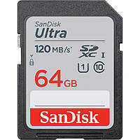 Картка пам'яті SanDisk 64 GB SDXC class 10 Ultra (SDSDUN4-064G-GN6IN)