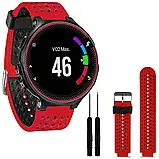 Ремінець для Garmin Forerunner 220/ 230/ 235/ 630/ 735 XT (червоно-чорний), фото 4