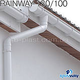 Заглушка ринви ліва коричнева RAINWAY 130мм, фото 7