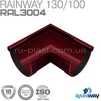 Угол желоба наружный 90° красный RAINWAY 130мм