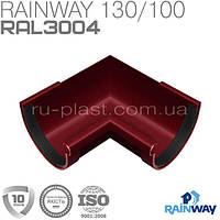 Кут ринви внутрішній 90° червоний RAINWAY 130мм