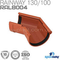 Угол желоба наружный 135° кирпичный RAINWAY 130мм