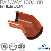 Угол желоба внутренний 135° кирпичный RAINWAY 130мм