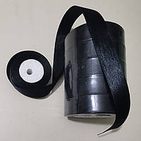 Стрічка атласна 2.50 см (чорна)