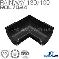 Угол желоба внутренний 90° графитовый RAINWAY 130мм