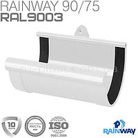 Муфта желоба белая RAINWAY 90мм