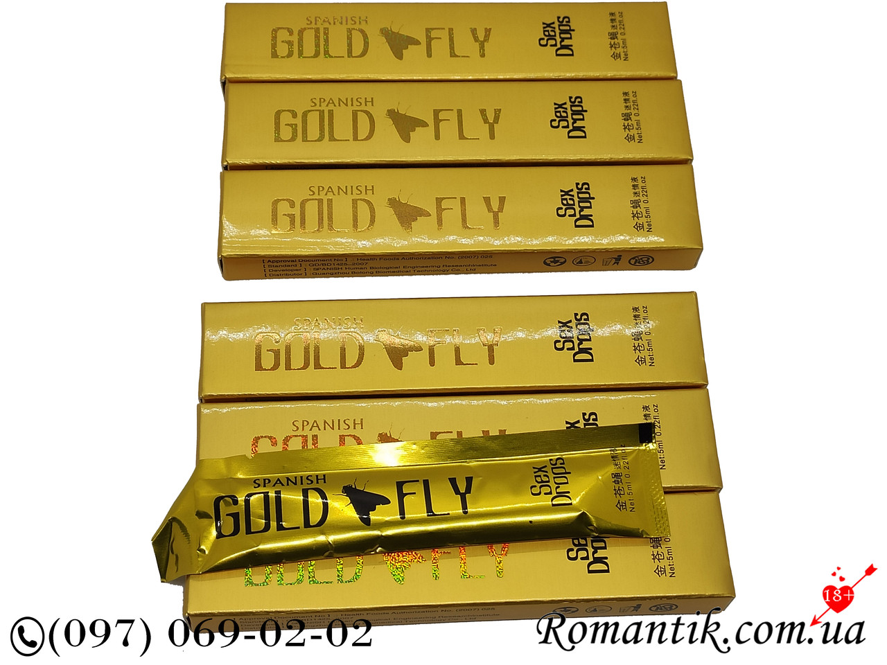 Голд флай 6 шт Шпанська мушка збудливі краплі для жінок Spanish Gold Fly (краплі)