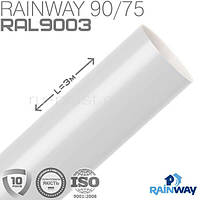 Труба водосточная белая RAINWAY 75мм