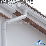 Заглушка ринви ліва коричнева RAINWAY 90мм, фото 7