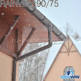 Заглушка ринви права коричнева RAINWAY 90мм, фото 10