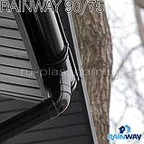 Відведення труби двомуфтове 67° коричневе RAINWAY 75мм, фото 6