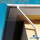 Відведення труби двомуфтове 67° коричневе RAINWAY 75мм, фото 8