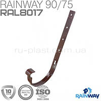 Кронштейн желоба металлический коричневый RAINWAY 90мм