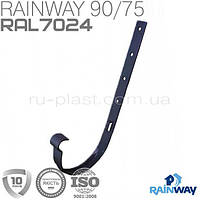 Кронштейн ринви металевий графітовий RAINWAY 90мм