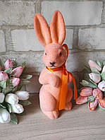 Кролик велюр 20 см пасхальный декор