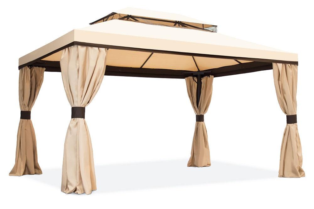 Садовий павільйон кремового кольору зі шторами Valencia 3x4 м Garden Point, фото 1