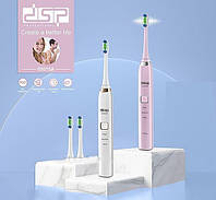Электрическая зубная щетка DSP 80010A. С двумя насадками и зарядкой от USB аккумуляторная