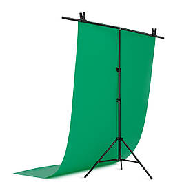 Фотозона для зйомки ПВХ Фон 120×200 см. Зелений + Тримач фону