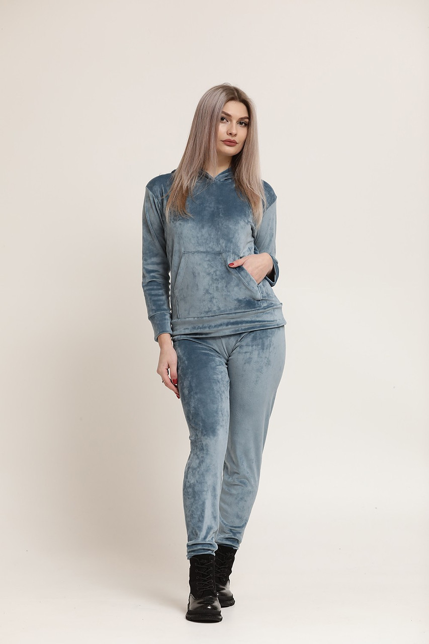 Костюм кофта худі зі штанами.Морська хвиля S,M,L,XL,2XL